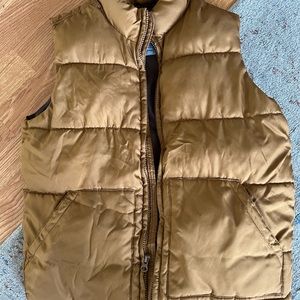 Gold puffer vest